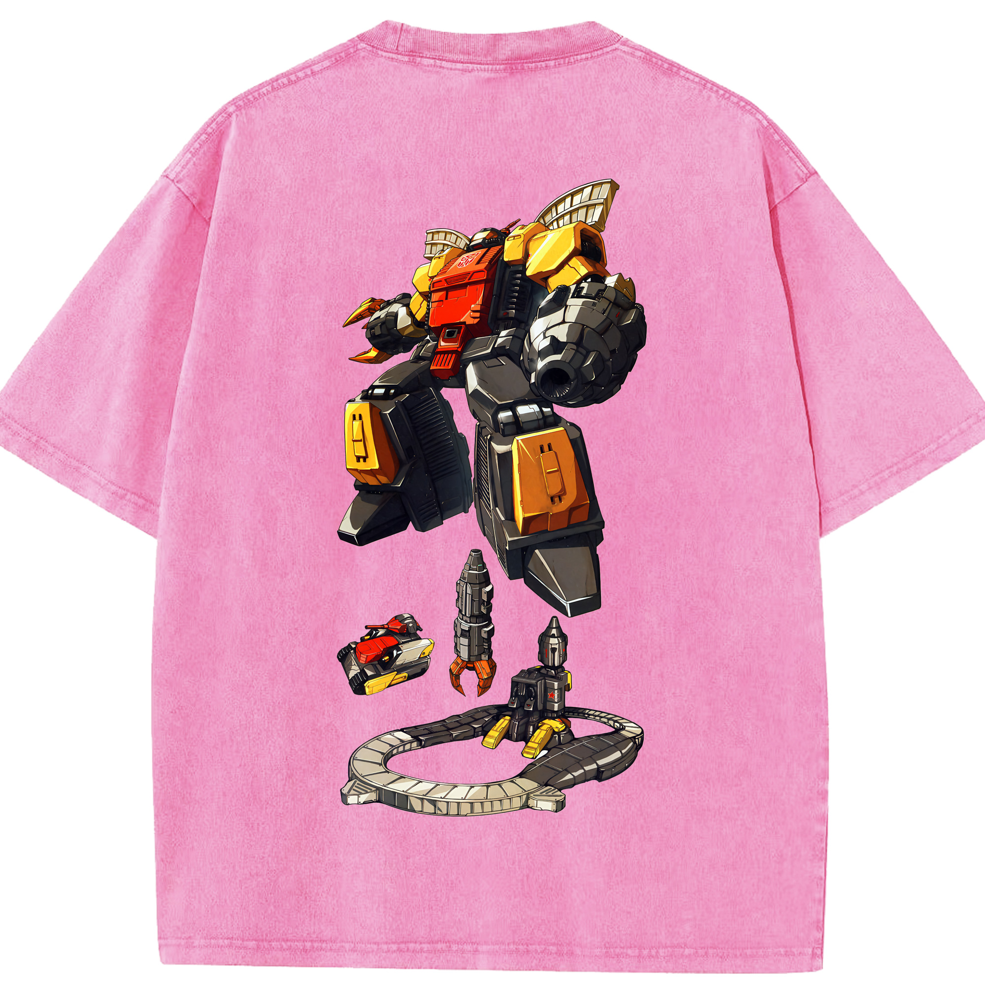 （画像用） Transformers トランスフォーマー 綿100% ヴィンテージ風 半袖Tシャツ（背面プリント）